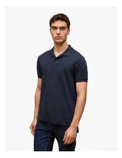 Pique Classic Short Sleeve Polo Shirt in Navy