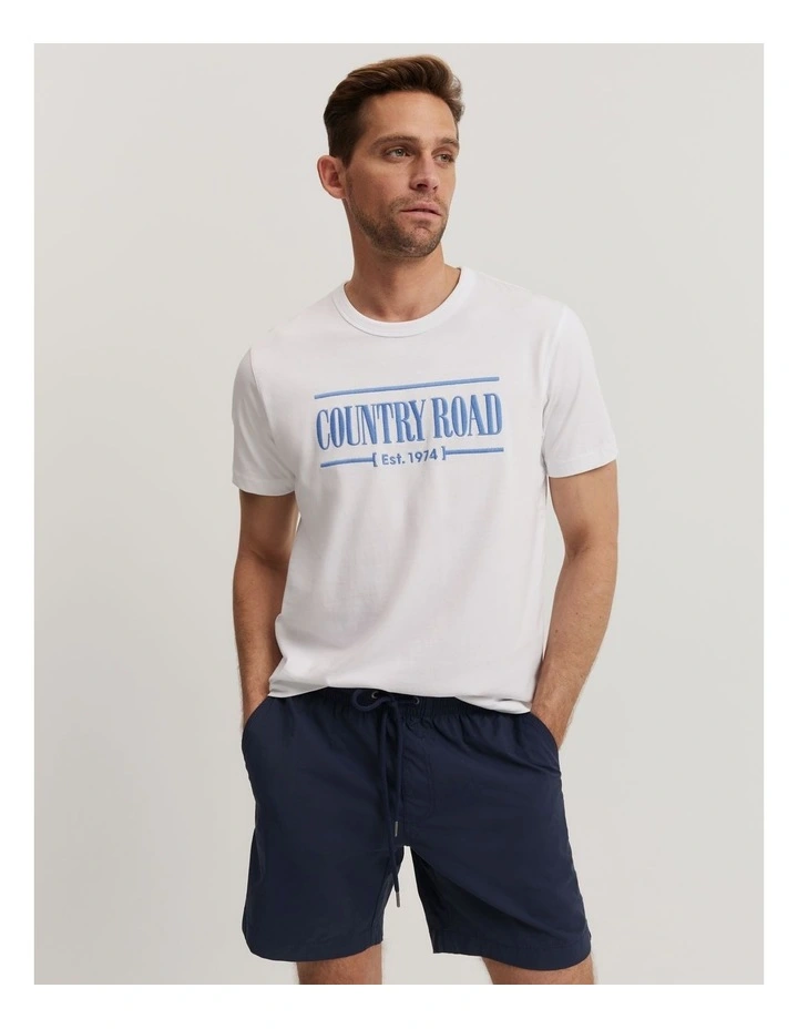 Verified Australian Cotton Heritage Logo T-shirt in River Blue image 1