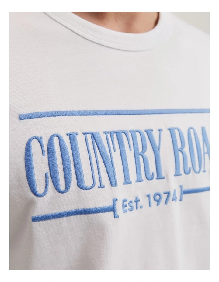 Verified Australian Cotton Heritage Logo T-shirt in River Blue image 2
