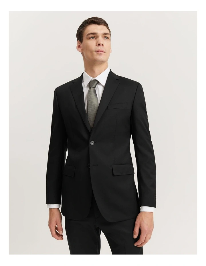 Slim Fit Travel Jacket in Black image 1