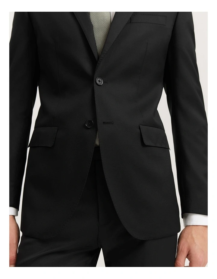 Slim Fit Travel Jacket in Black image 2