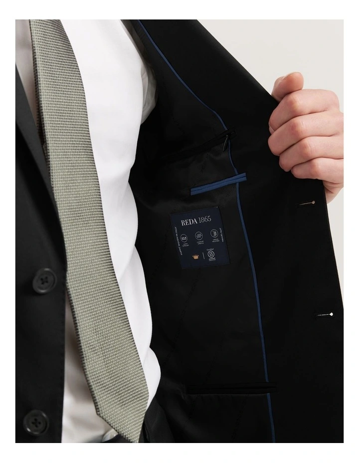 Slim Fit Travel Jacket in Black image 4
