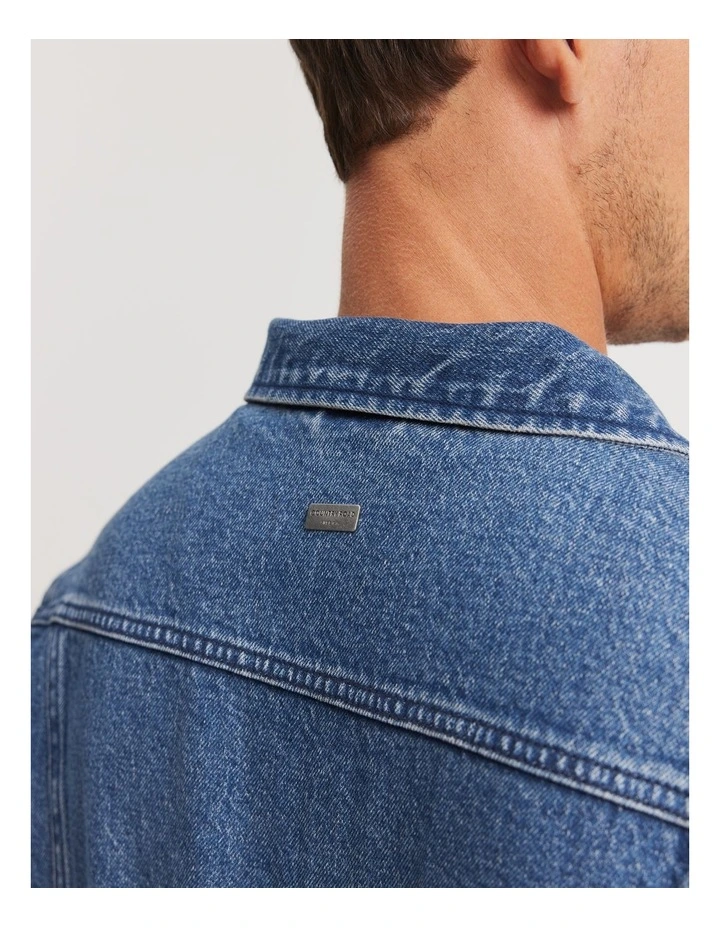 Light Wash Denim Jacket in Denim image 3
