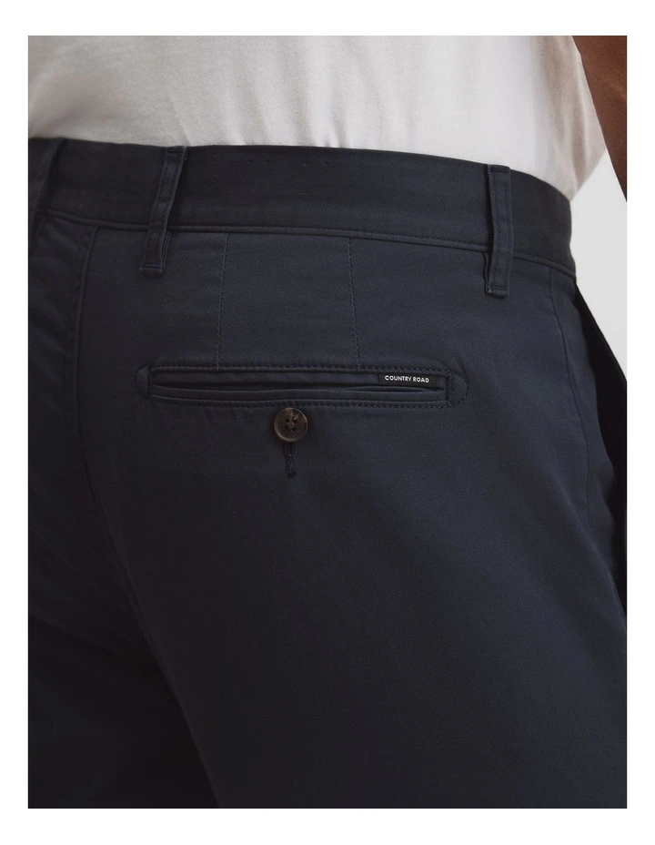 Australian Cotton Tapered Fit Stretch Chino in Navy image 3
