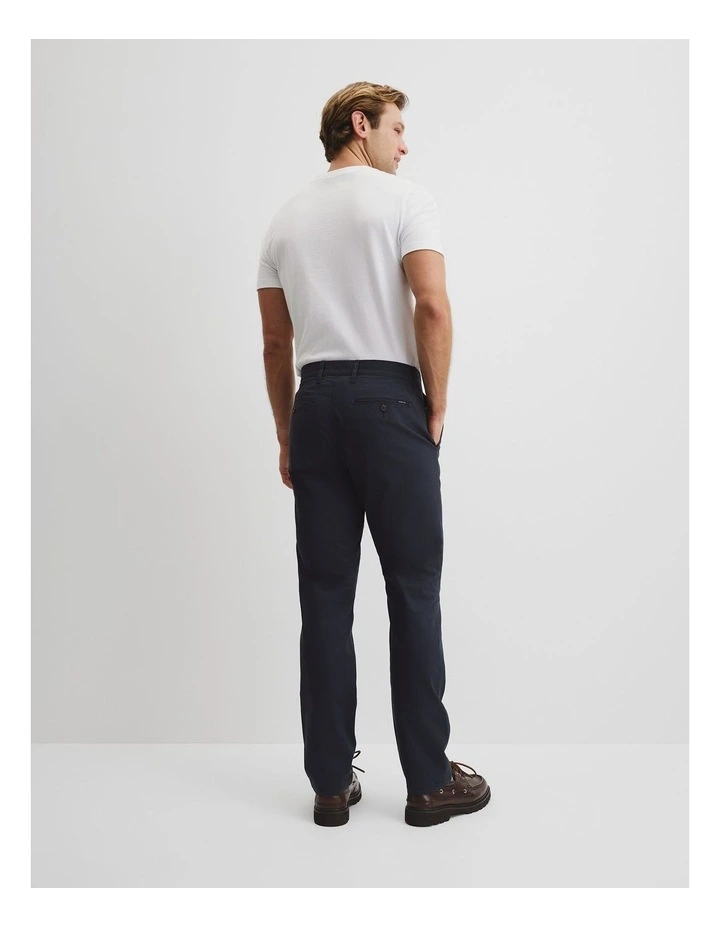 Australian Cotton Tapered Fit Stretch Chino in Navy image 4