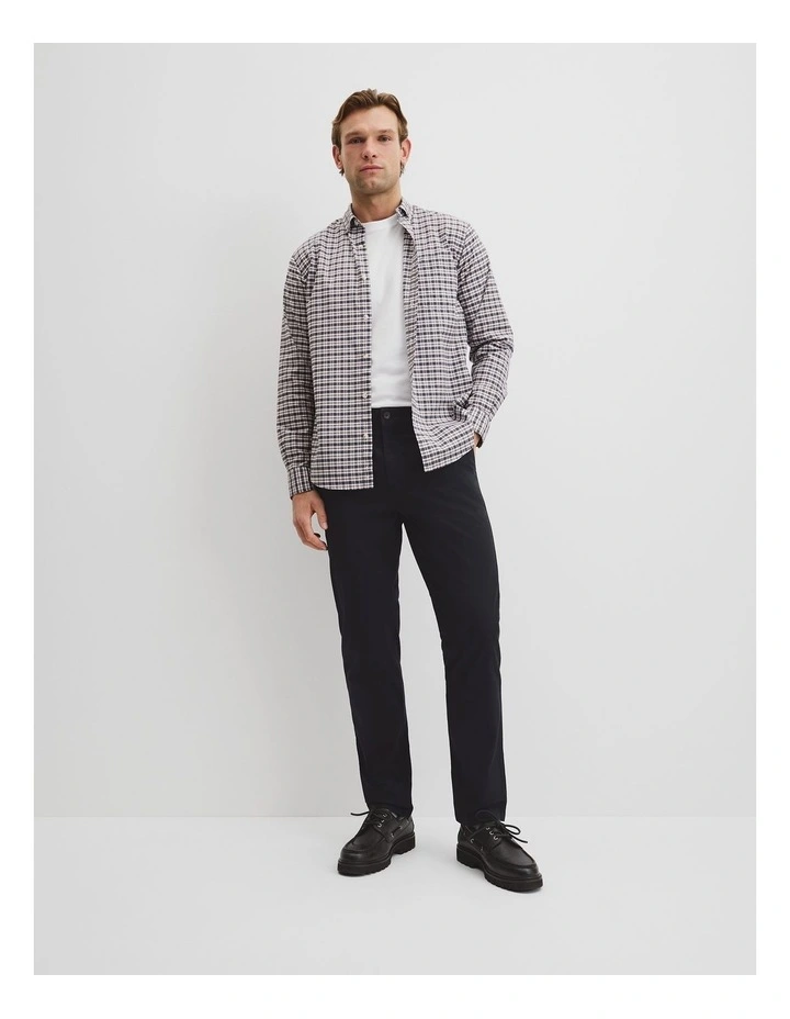 Australian Cotton Tapered Fit Stretch Chino in Jet Black image 2