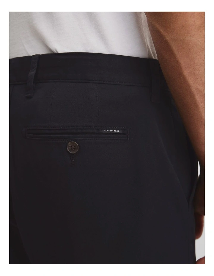 Australian Cotton Tapered Fit Stretch Chino in Jet Black image 3