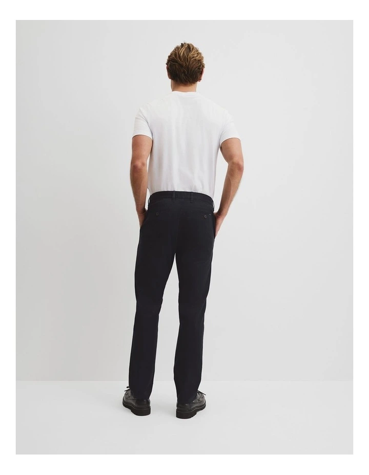 Australian Cotton Tapered Fit Stretch Chino in Jet Black image 4