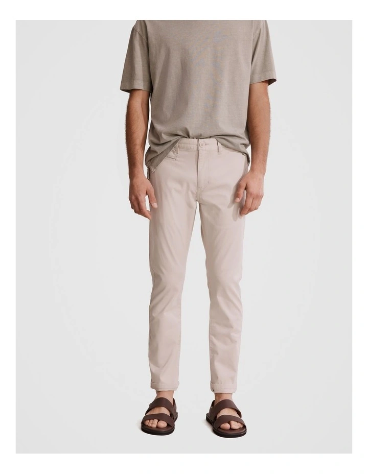 Australian Cotton Slim Fit Stretch Chino in Sandstone image 1