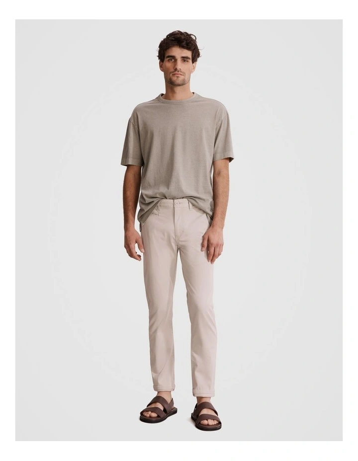 Australian Cotton Slim Fit Stretch Chino in Sandstone image 3