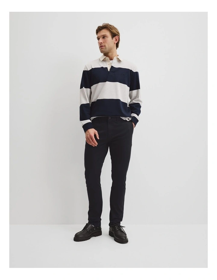 Australian Cotton Slim Fit Stretch Chino in Jet Black image 1