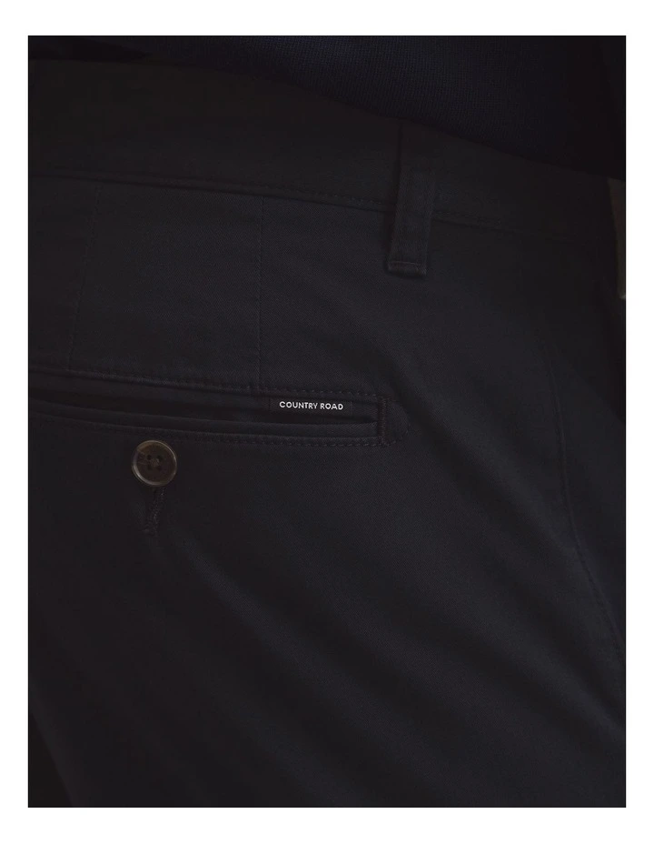 Australian Cotton Slim Fit Stretch Chino in Jet Black image 3