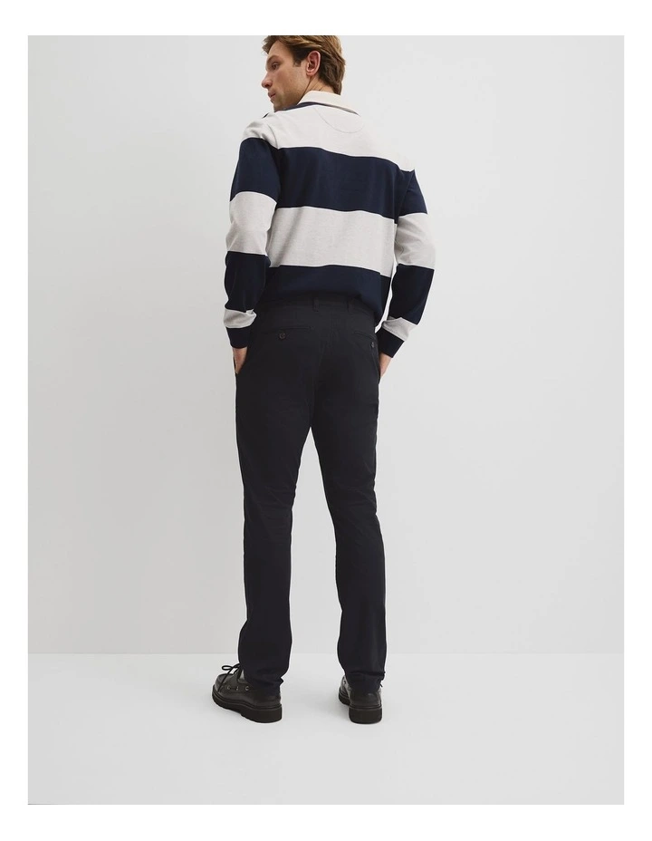 Australian Cotton Slim Fit Stretch Chino in Jet Black image 4