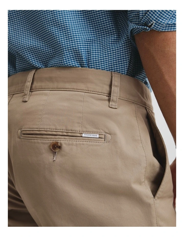 Australian Cotton Slim Fit Stretch Chino in Birch image 2