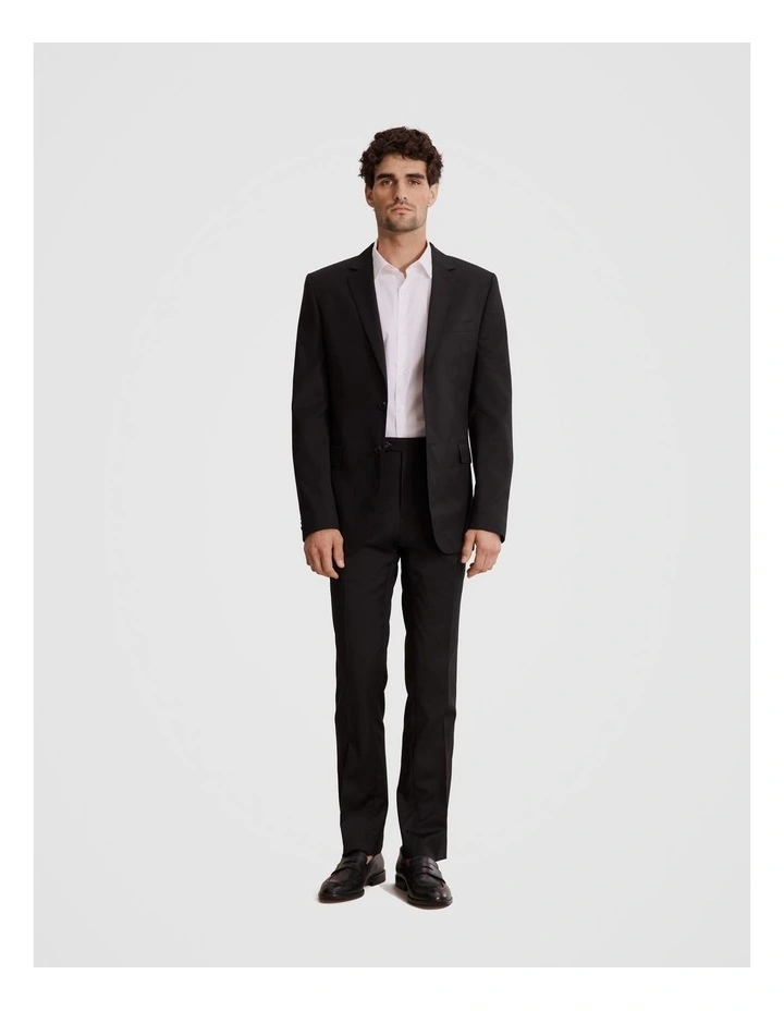 Tailored Fit Poplin Stretch Shirt in White image 4