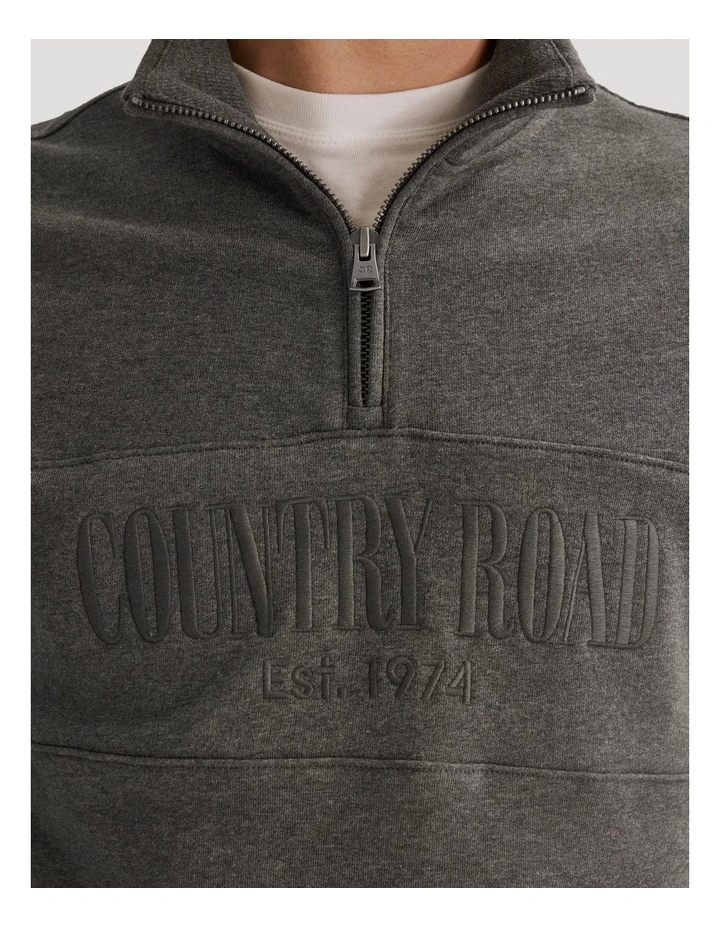 Country Road Verified Australian Cotton Half Zip Heritage Sweat in