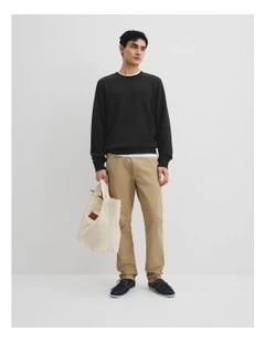 Verified Australian Cotton Heritage Sweat in Black