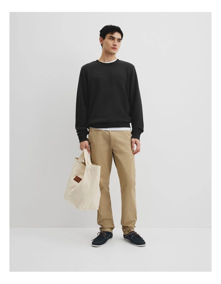 Verified Australian Cotton Heritage Sweat in Black image 1