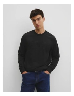 Australian Cotton Heritage Sweat in Black
