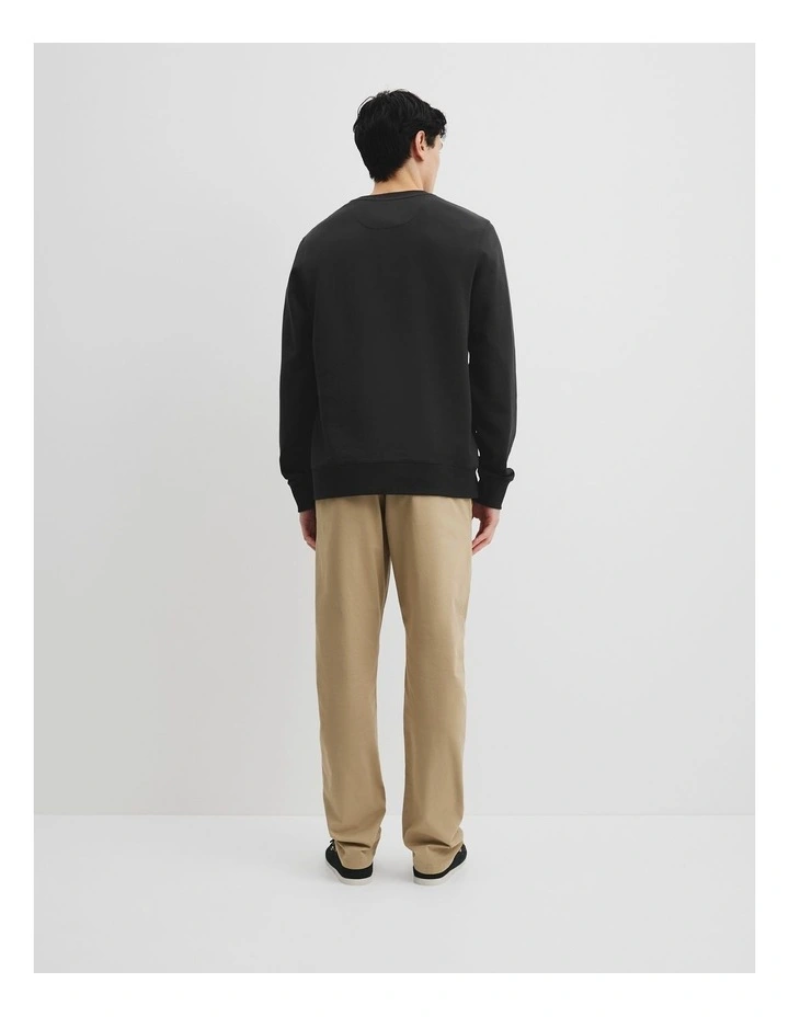 Verified Australian Cotton Heritage Sweat in Black image 4