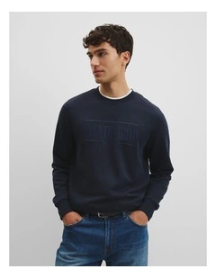 Australian Cotton Heritage Sweat in Navy