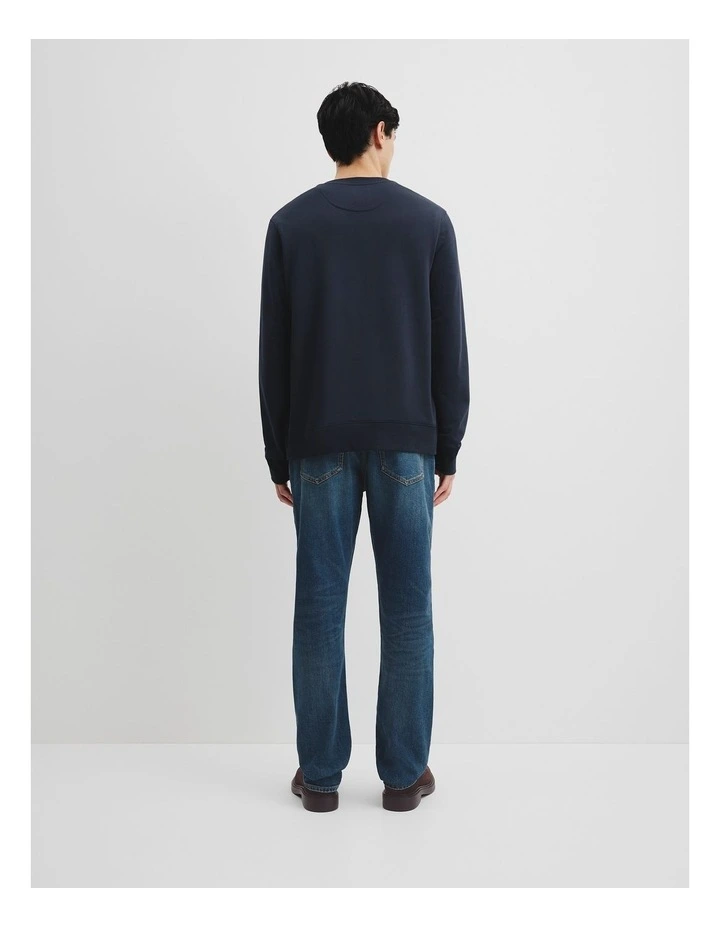Verified Australian Cotton Heritage Sweat in Navy image 4