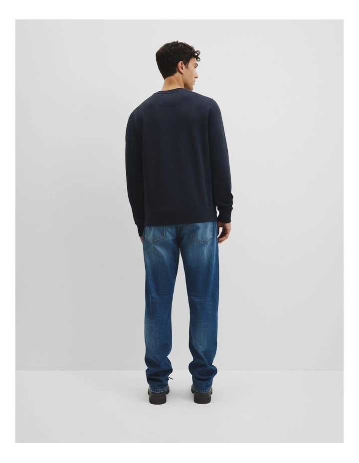 Australian Cotton Heritage Sweat in Navy image 4