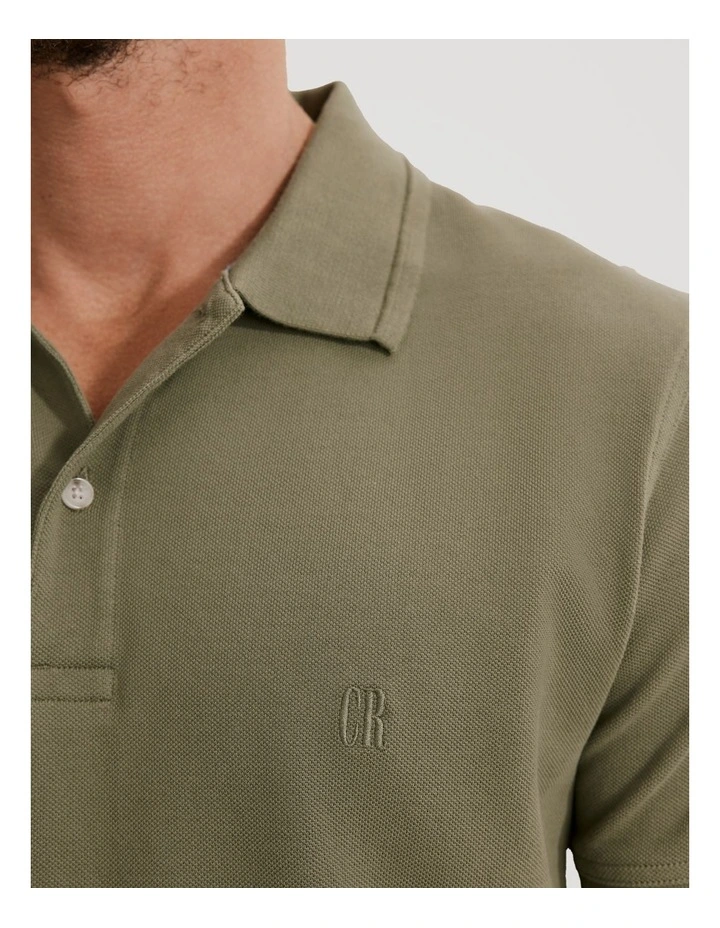 Verified Australian Cotton Pique Polo in Fern Green image 2