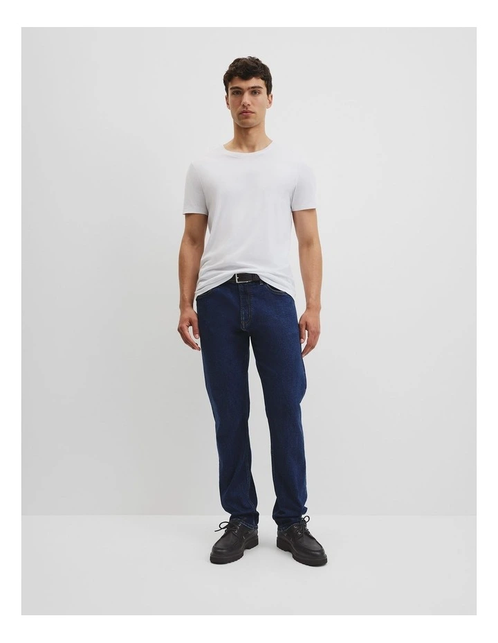 Pima Cotton Crew T-shirt in White image 2