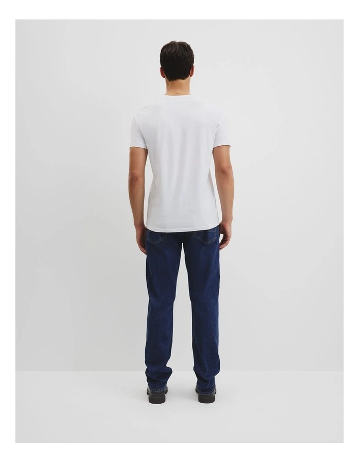 Pima Cotton Crew T-shirt in White image 4