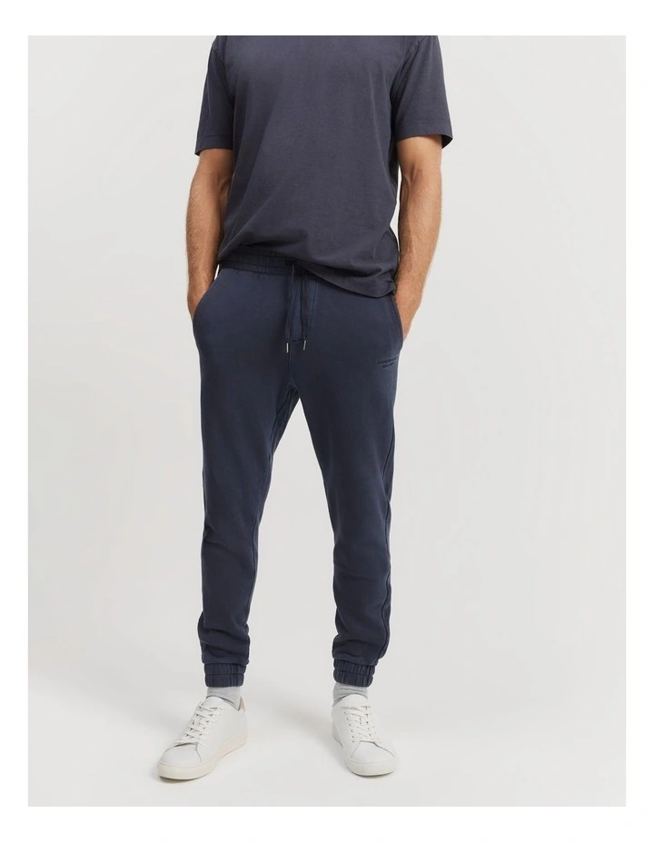 Relaxed Fit Vintage Wash Sweat Pant in Navy image 3