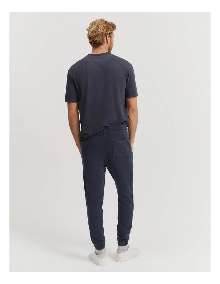 Relaxed Fit Vintage Wash Sweat Pant in Navy image 4