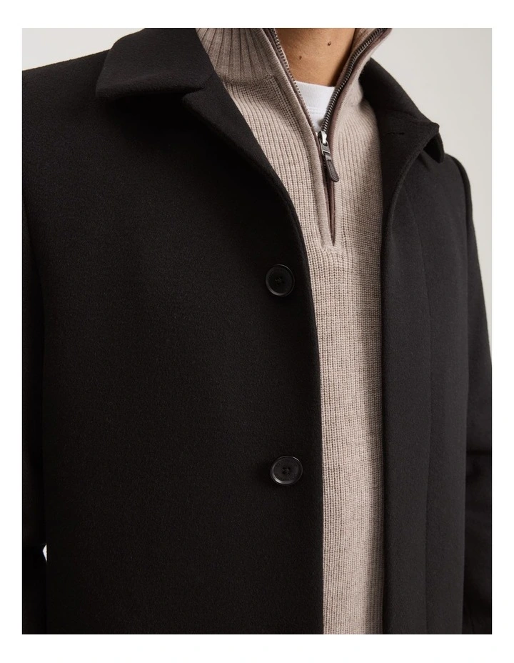 Superfine Wool Coat in Black image 2