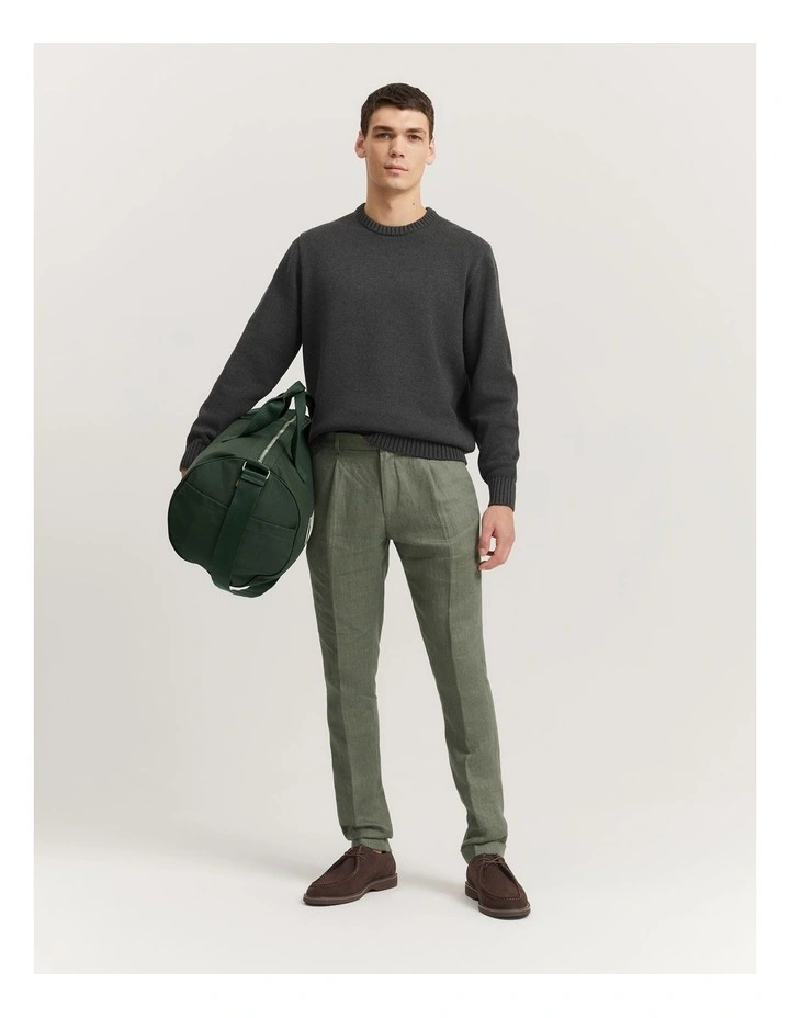 Cotton Crew Knit in Charcoal image 1