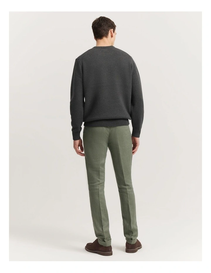 Cotton Crew Knit in Charcoal image 4