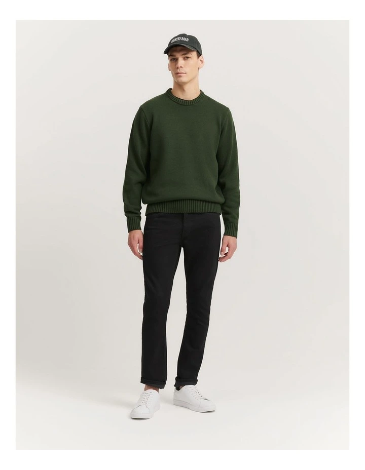 Cotton Crew Knit in Eden Green image 1