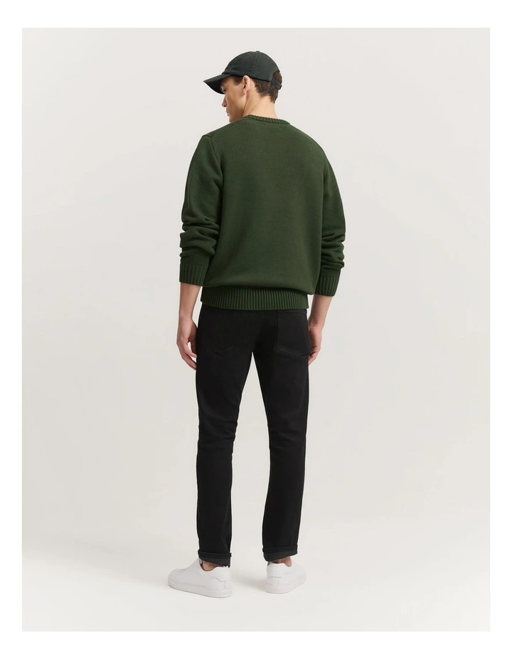 Cotton Crew Knit in Eden Green image 5