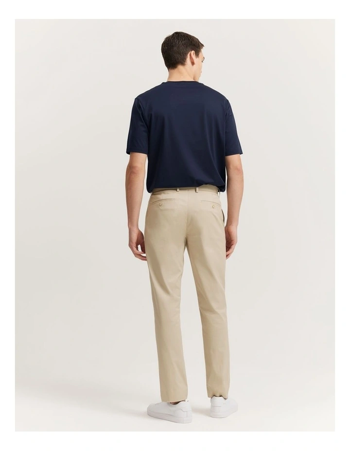 Slim Fit Cotton Stretch Pant in Clay image 4