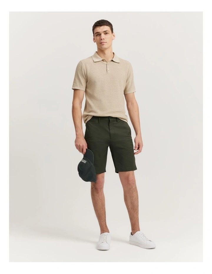 Australian Cotton Stretch Chino Short in Eden Green image 4