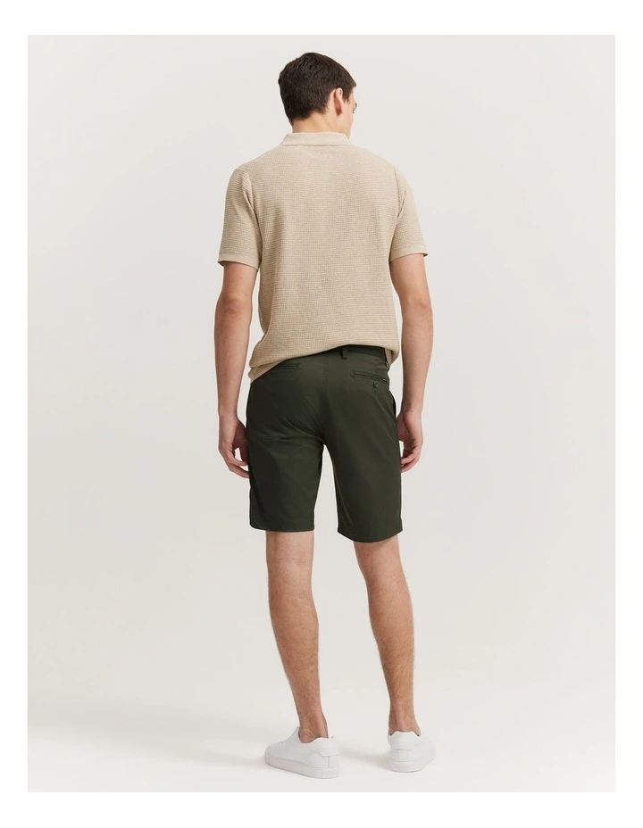 Country Road Australian Cotton Stretch Chino Short in Eden Green