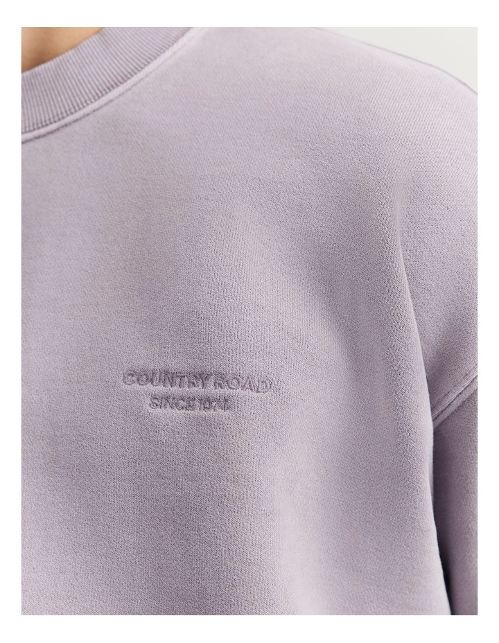 Oversized Vintage Wash Sweat in Mauve image 2