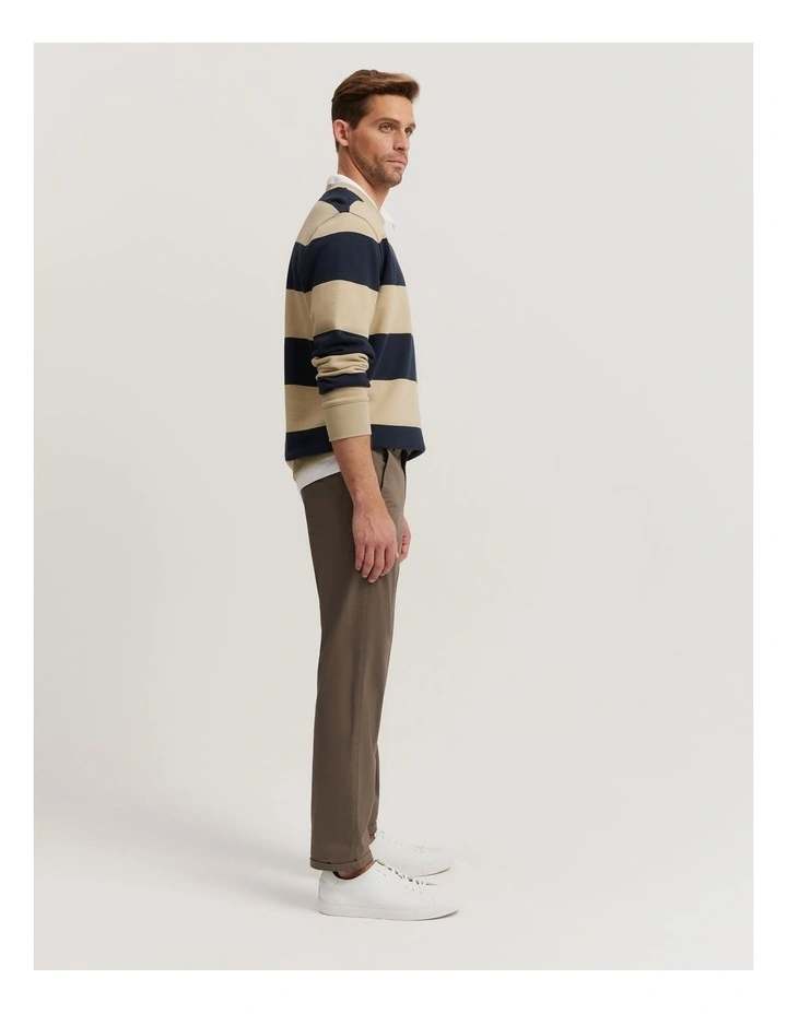 Australian Cotton Standard Fit Stretch Chino in Cappuccino image 3