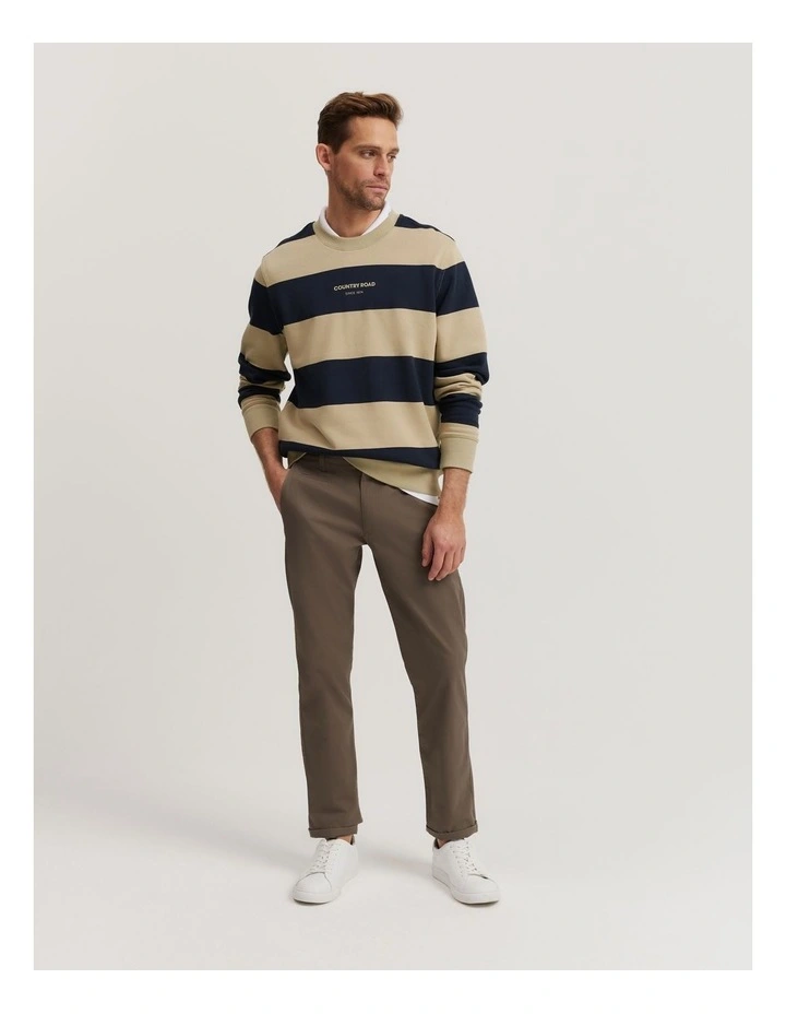 Australian Cotton Standard Fit Stretch Chino in Cappuccino image 4