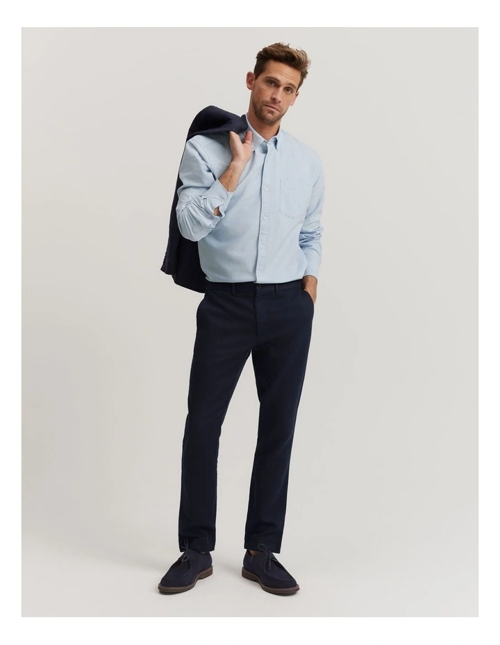 Regular Fit Cotton Oxford Shirt in Pale Blue image 3