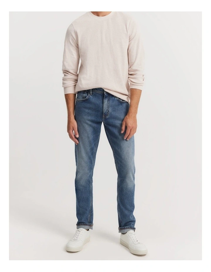Slim Fit Jean in Mid Blue image 1