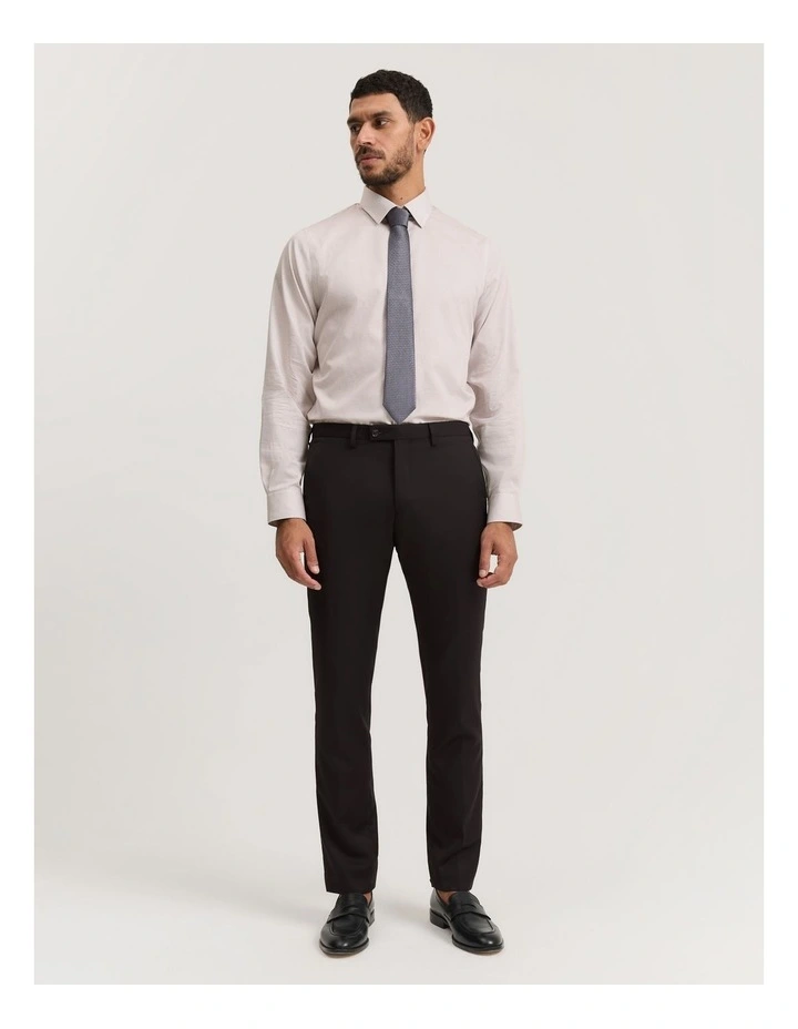 Regular Fit Mini Grid Travel Shirt in Nutmeg image 3