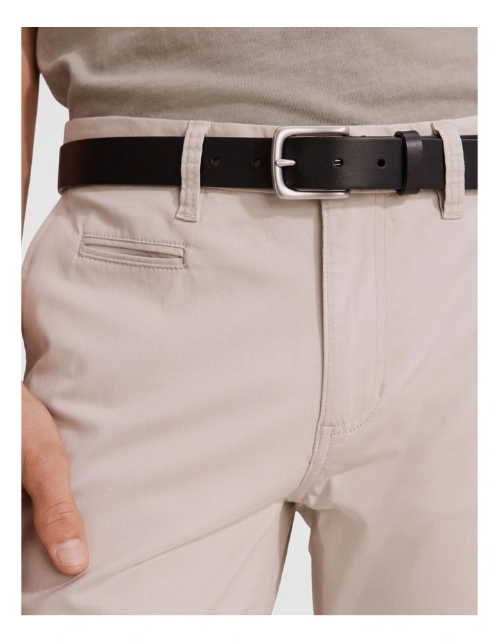 Leather Chino Belt in Black image 2