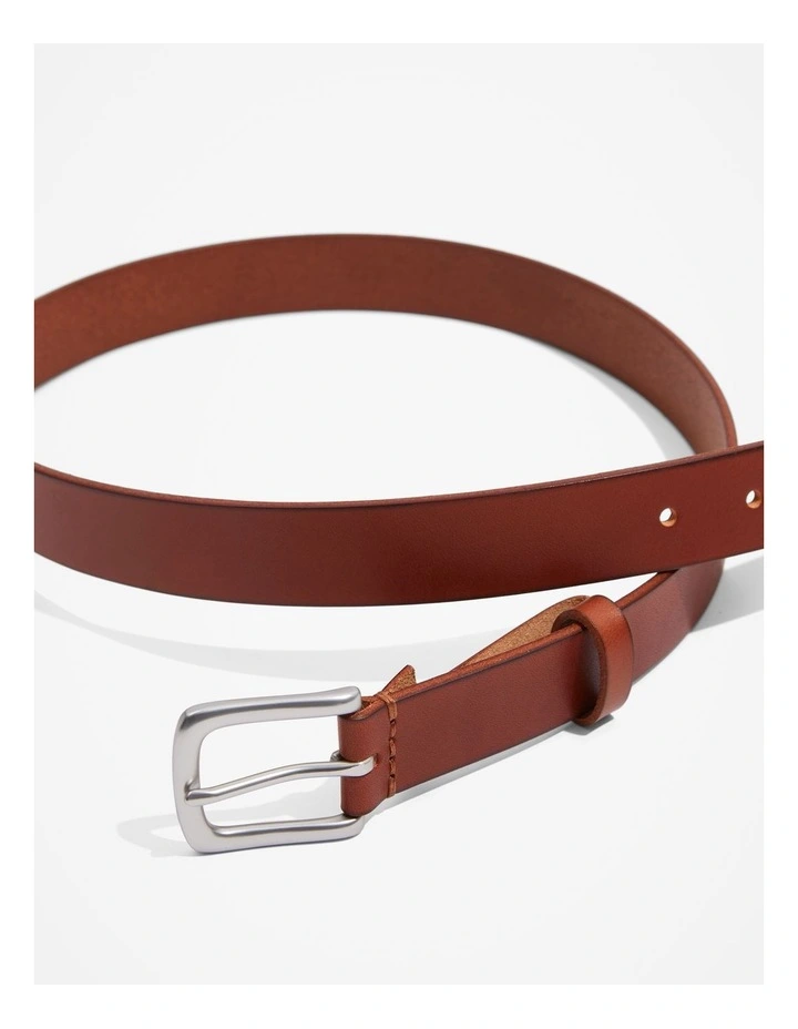 Leather Chino Belt in Tan image 1