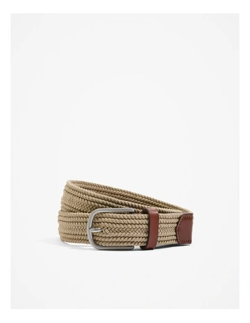 Stretch Woven Belt in Natural