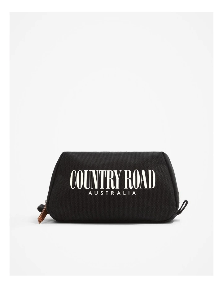 Cotton Heritage Wash Bag in Black image 1